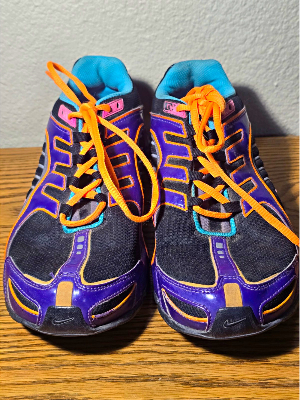 Nike Shox Navina Womens 8.5 Purple Orange Turquoise Sneakers 356918-038 2013
